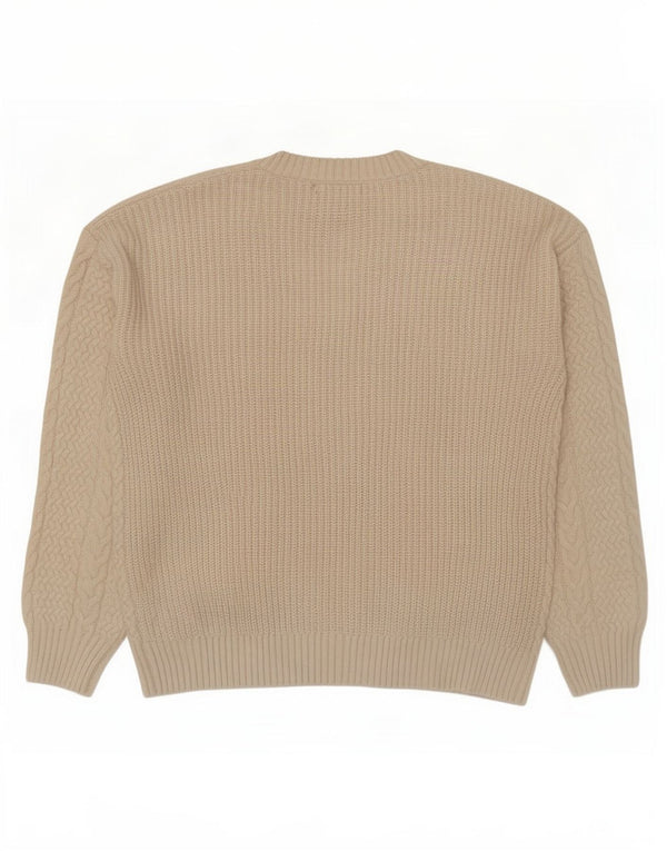 Maglione maglione con scollo a V da donna Marks & Spencer UK 14 medio bianco sporco