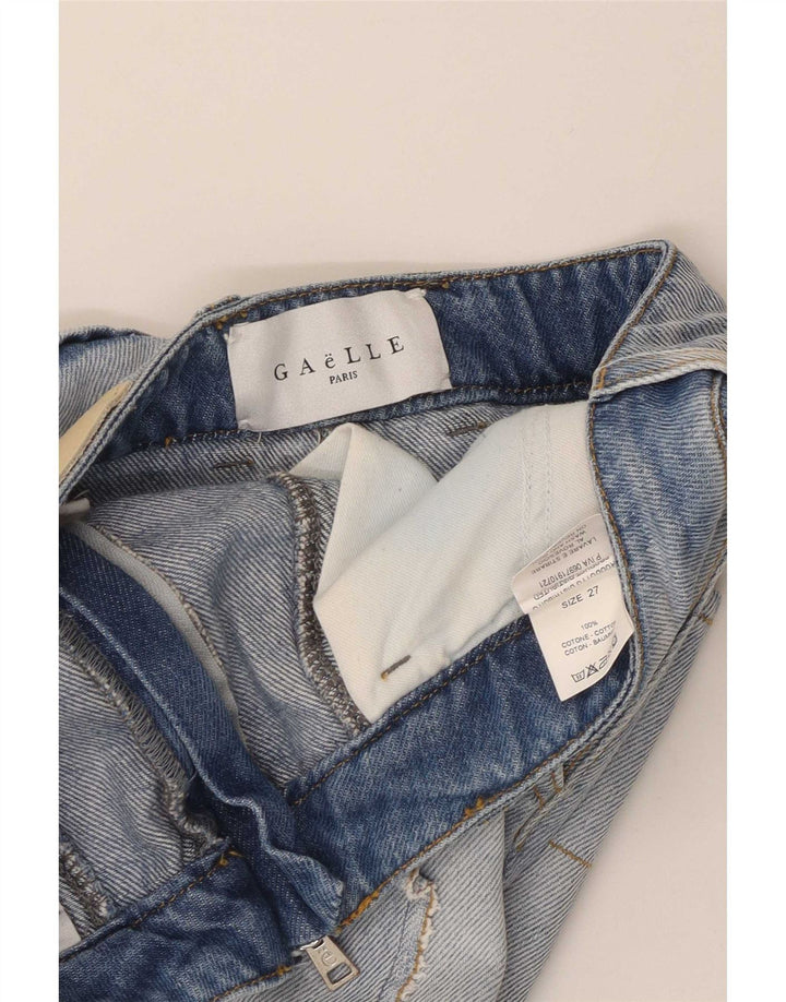 Gonna in denim grafico da donna Gaelle W27 piccola in cotone blu