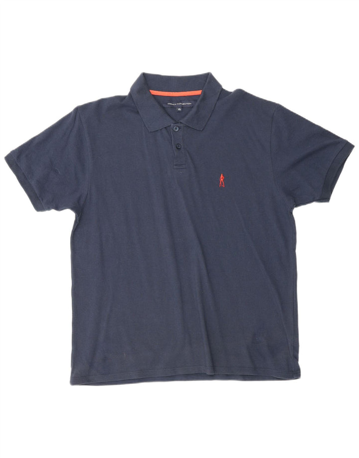 Polo da uomo FRENCH CONNECTION XL in cotone blu navy