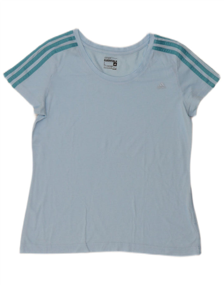 T-shirt Adidas da donna Top UK 16/18 grande blu