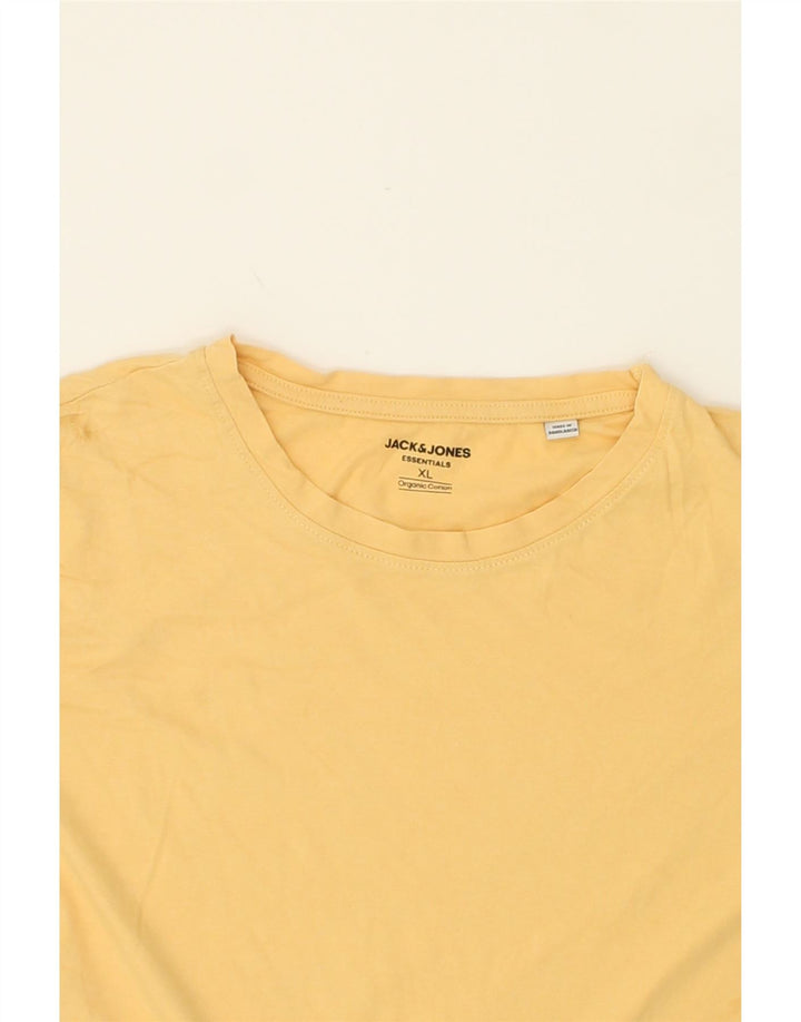 JACK & JONES Mens T-Shirt Top XL Yellow Cotton Vintage Jack & Jones and Second-Hand Jack & Jones from Messina Hembry 