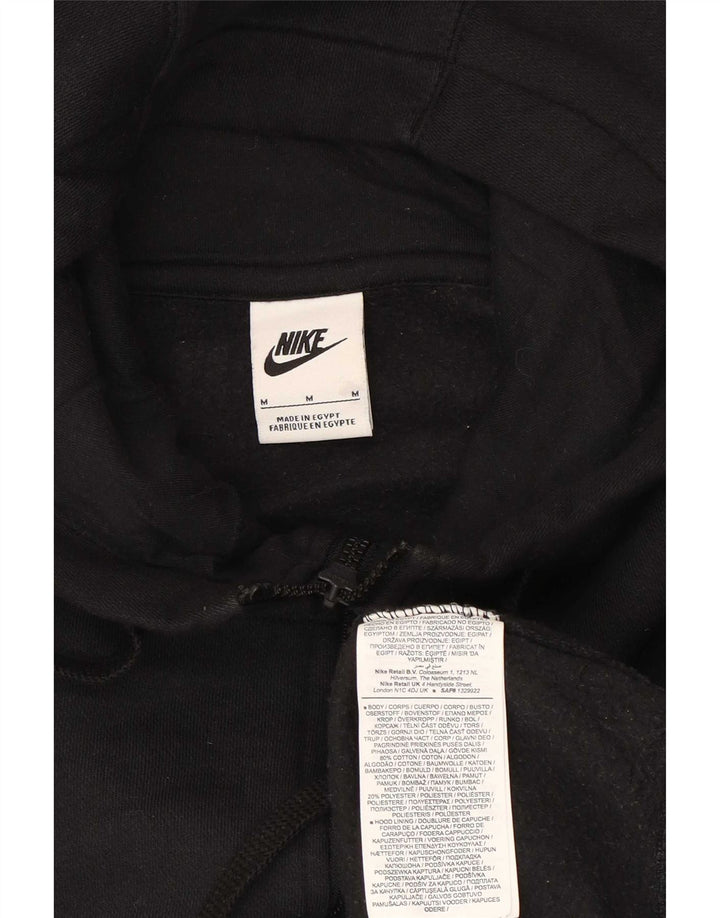 Felpa con cappuccio e zip Nike da uomo in cotone nero medio