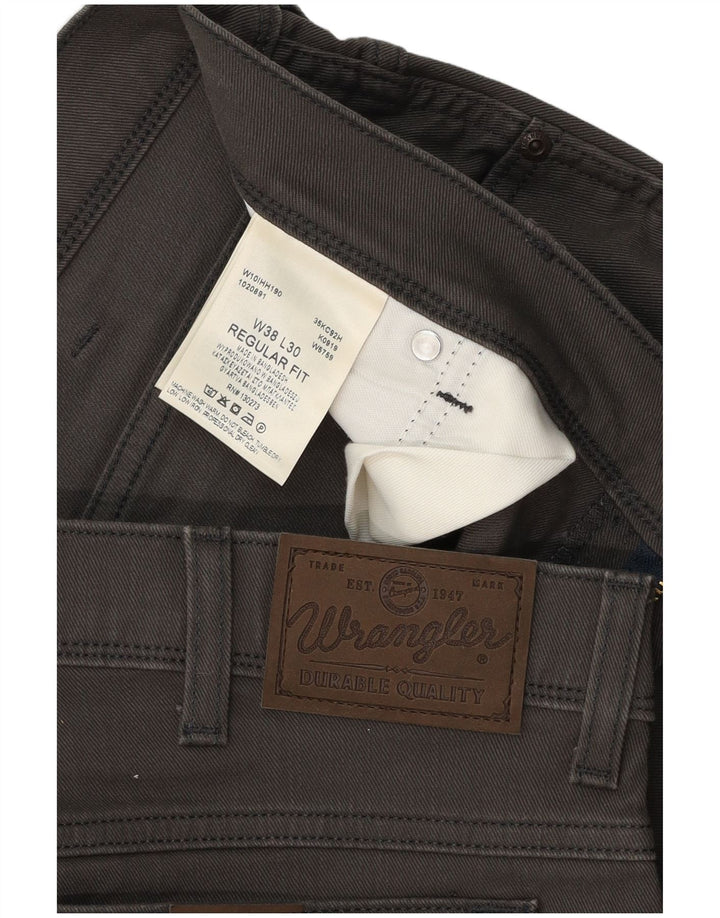 Jeans dritti da uomo Wrangler W38 L30 cotone grigio