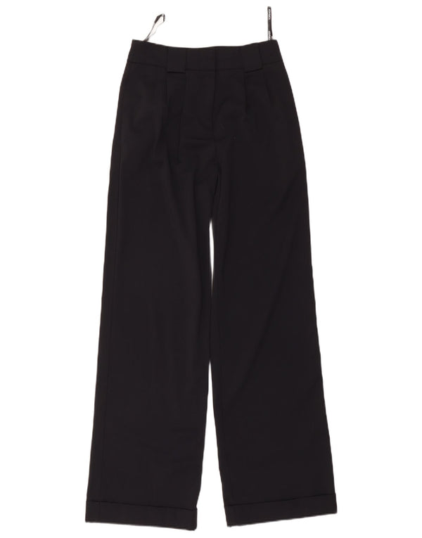 Pantaloni da abito con pegging a vita alta da donna Topshop UK 6 XS W28 L30 Blu Navy
