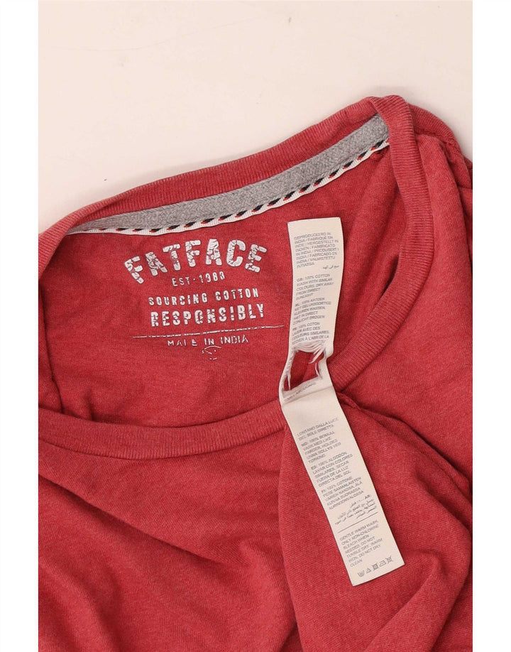 T-shirt da uomo Fat Face Top grande in cotone rosa