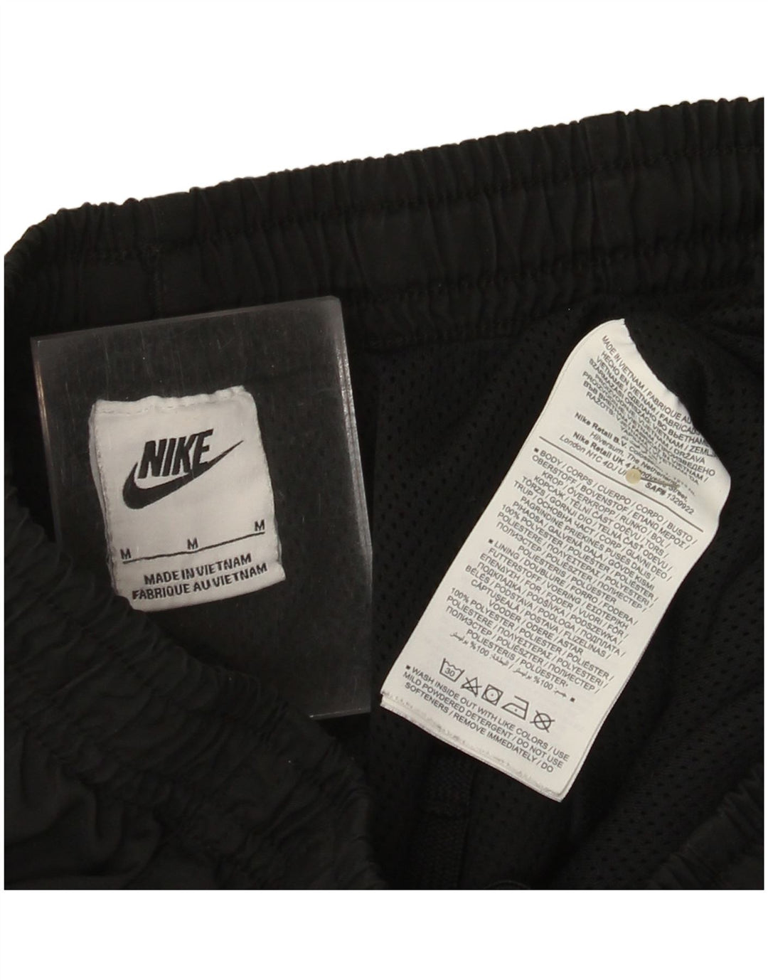 Pantaloncini sportivi Nike da uomo con grafica media in poliestere nero