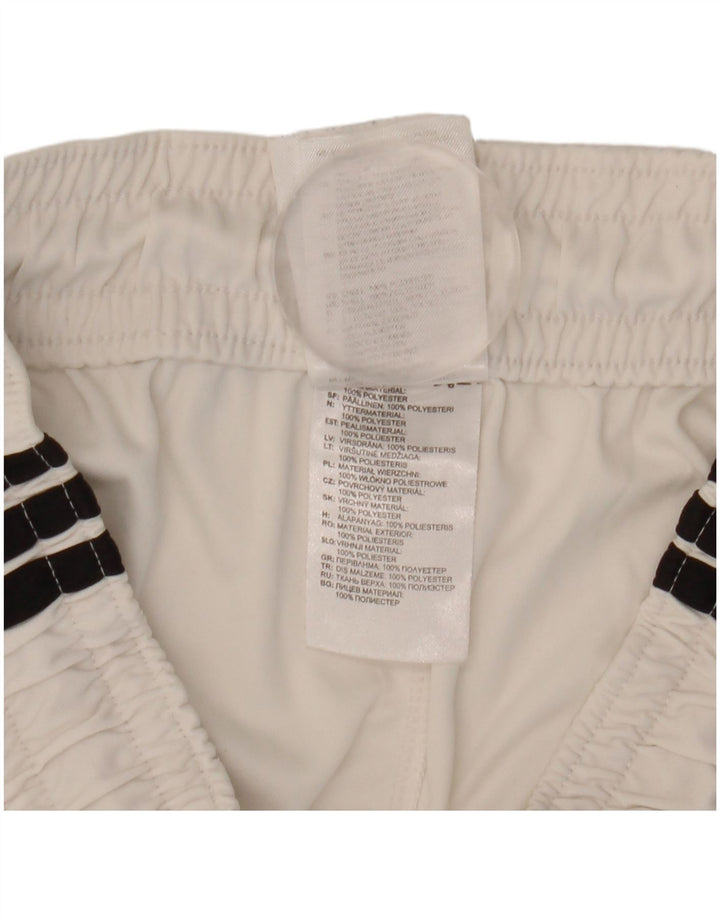 Pantaloncini sportivi da uomo Adidas piccoli in poliestere bianco
