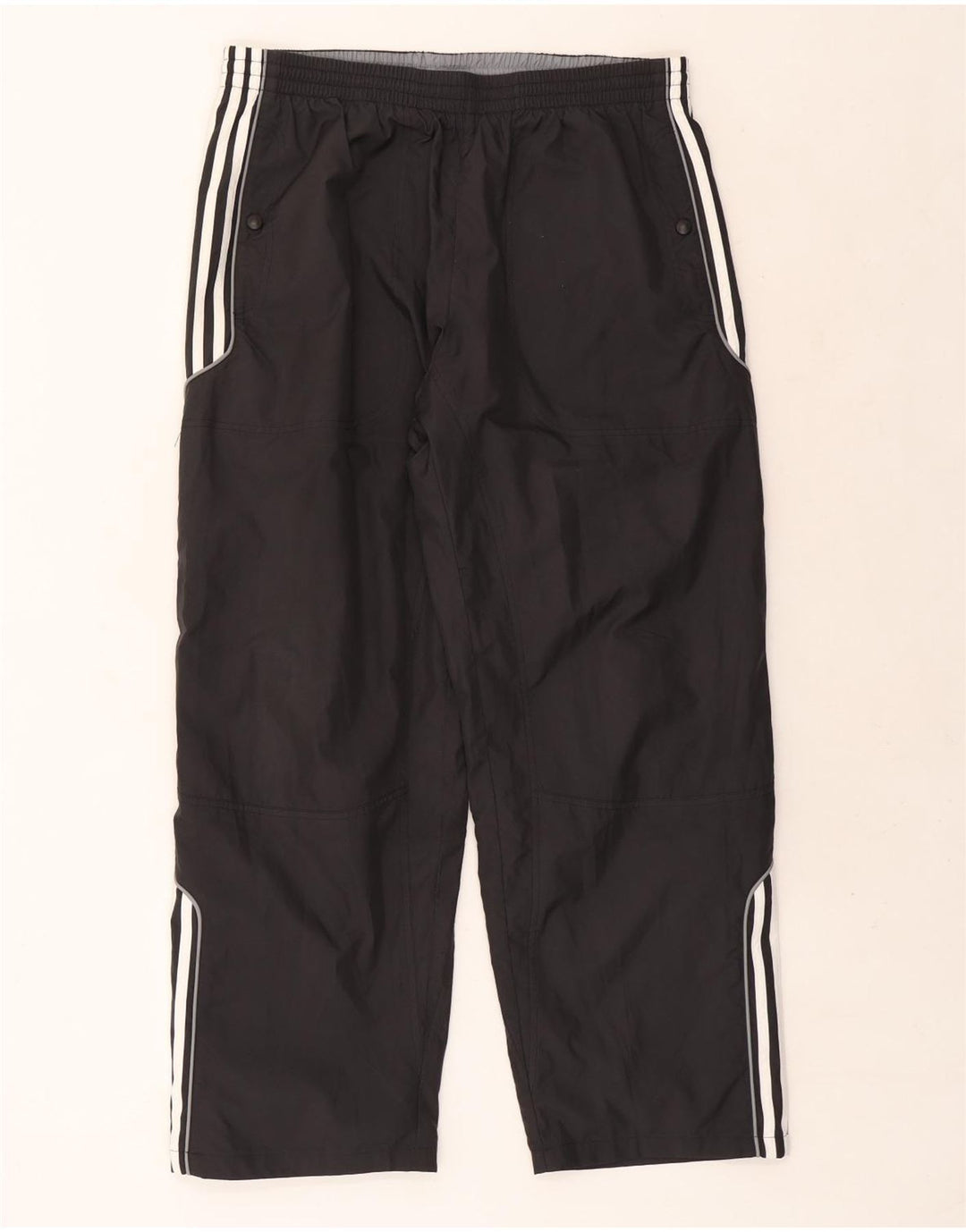 Pantaloni da tuta da uomo Adidas Large neri in poliestere
