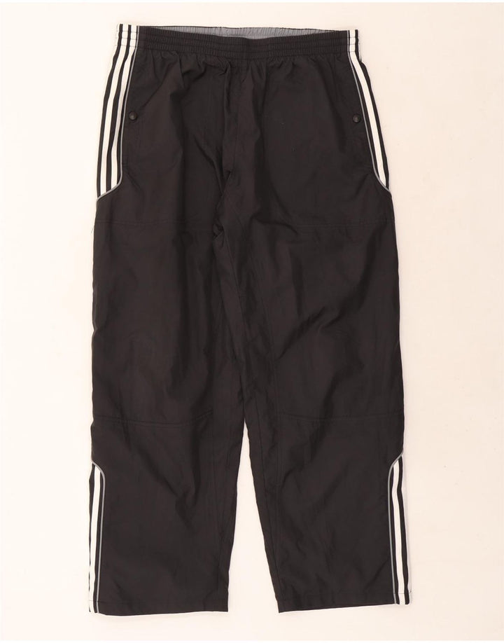 Pantaloni da tuta da uomo Adidas Large neri in poliestere