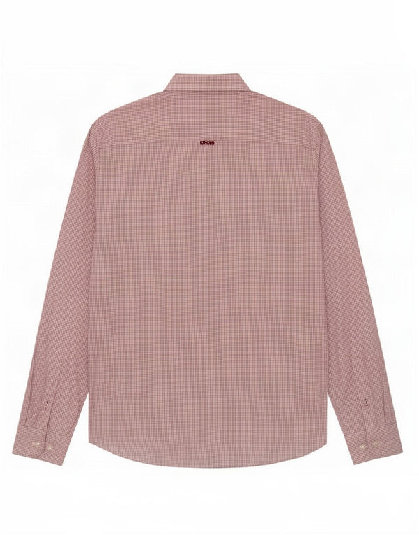 Crew Clothing Camicia slim fit da uomo in cotone a quadri rossi medi