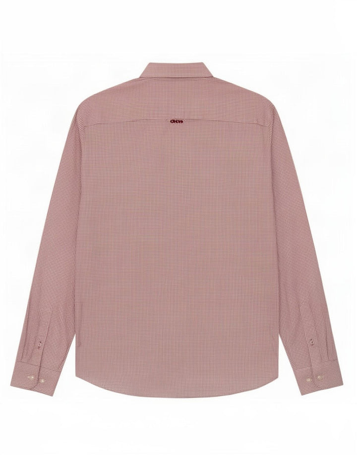 Crew Clothing Camicia slim fit da uomo in cotone a quadri rossi medi