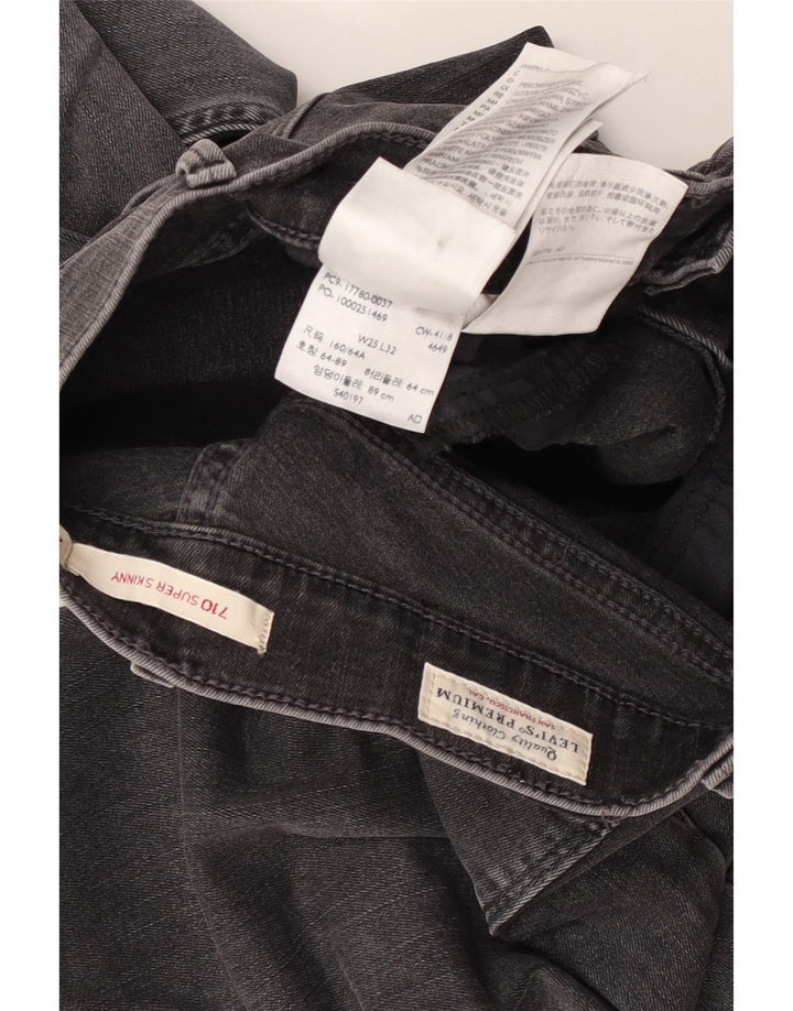 Jeans Levi's 710 Super Skinny da donna W25 L32 in cotone grigio