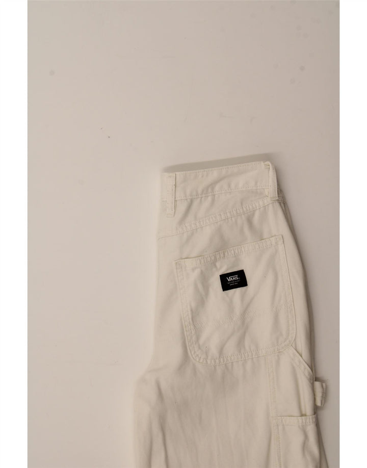 VANS Womens Straight Cargo Trousers W25 L28 White Cotton Vintage Vans and Second-Hand Vans from Messina Hembry 