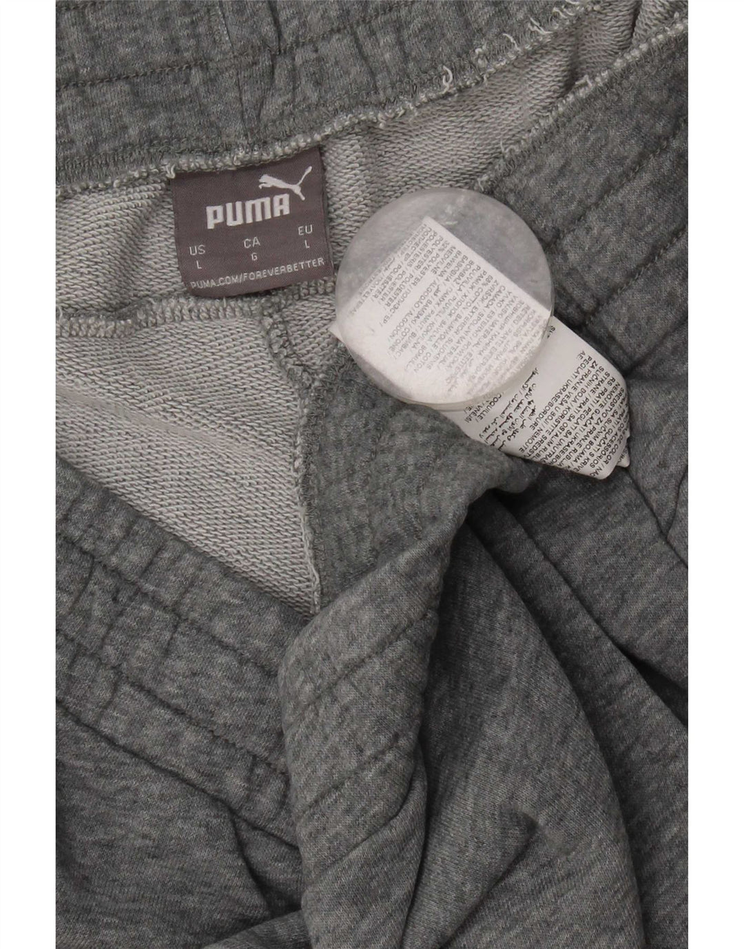 Pantaloncini sportivi da uomo Puma Large in cotone chiazzato grigio