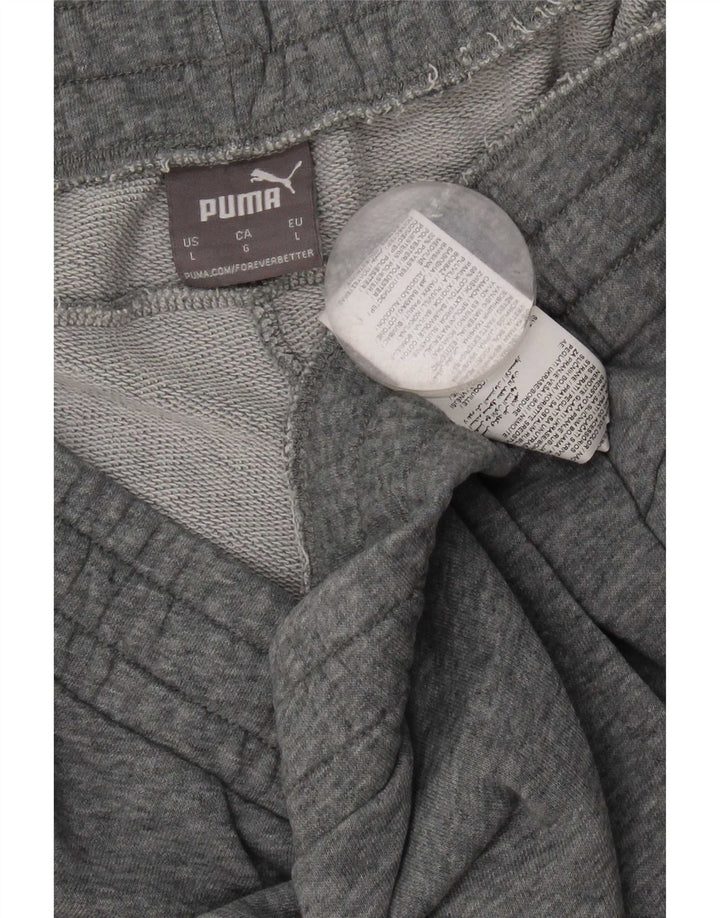 Pantaloncini sportivi da uomo Puma Large in cotone chiazzato grigio