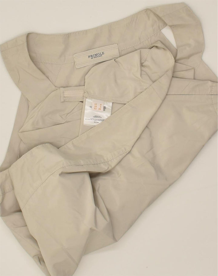 PRINGLE Womens Sleeveless Blouse Top UK 8 Small Beige Polyester | Vintage Pringle | Thrift | Second-Hand Pringle | Used Clothing | Messina Hembry 