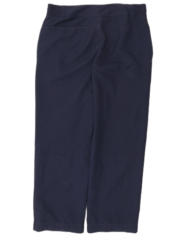 Pantaloni chino dritti da donna REEBOK grandi W34 L30 poliestere blu navy