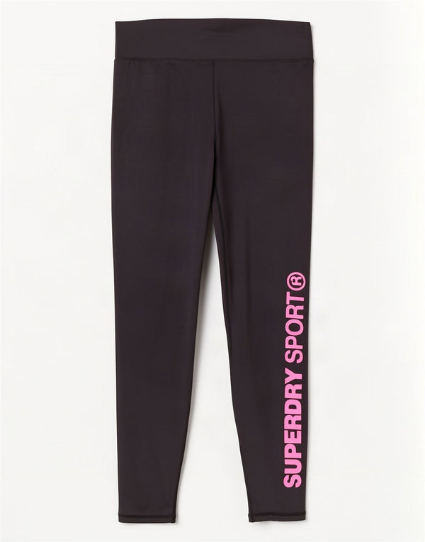 Leggings grafici da donna Superdry UK 14 grande poliestere nero