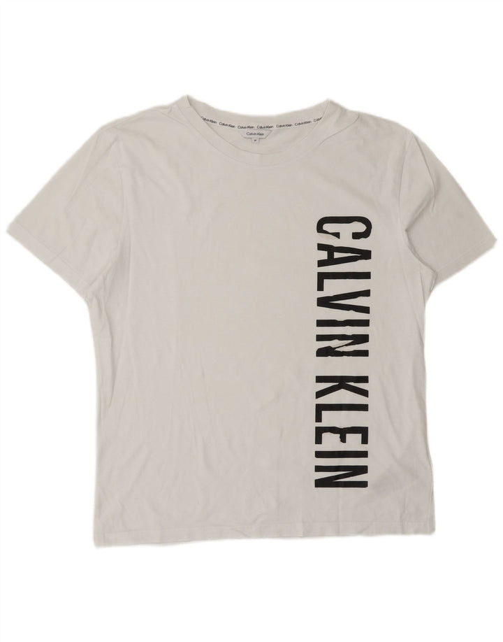 CALVIN KLEIN T-shirt grafica da uomo Top in cotone bianco medio
