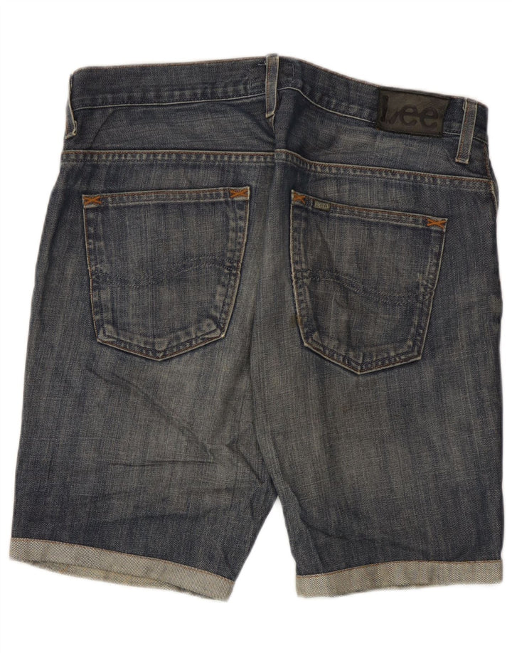 Pantaloncini di jeans Lee Knox da uomo W34 grandi in cotone blu