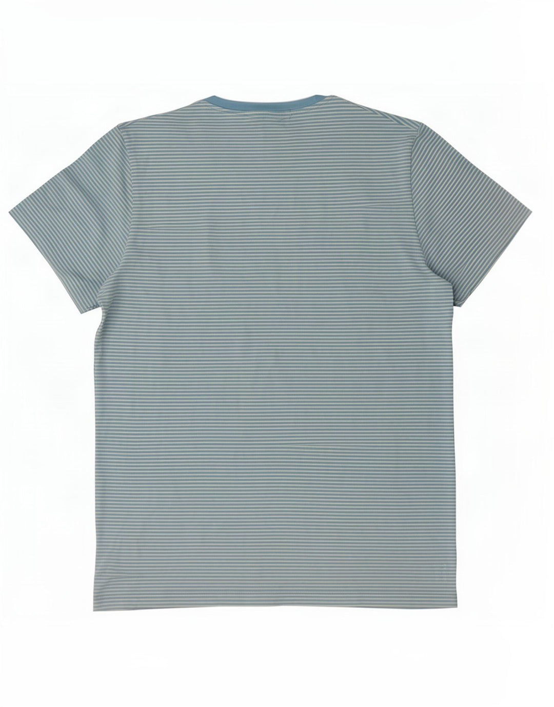 T-shirt regolare da uomo Cos Top in cotone gessato blu medio