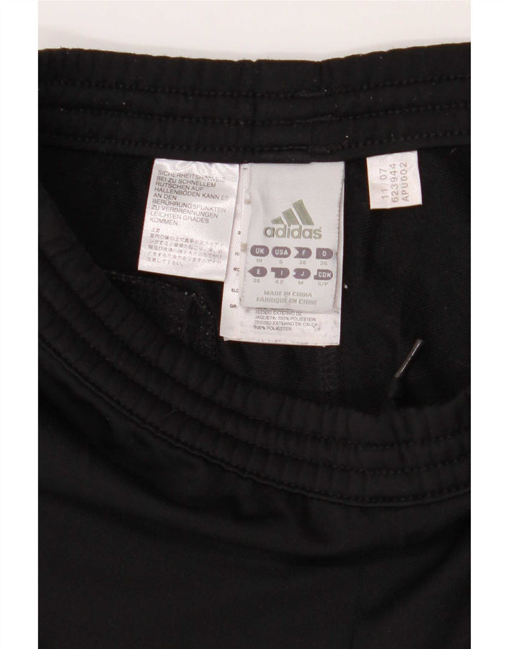 Pantaloni della tuta da donna Adidas UK 10 piccoli poliestere nero