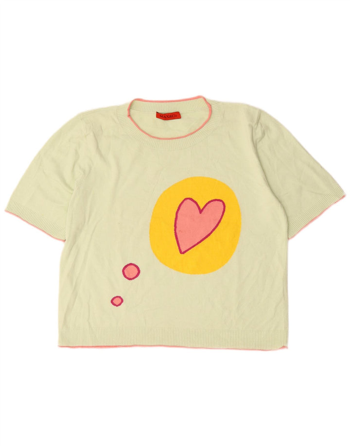Max & Co. Camicetta in maglia grafica da donna Top UK 16 Large Verde