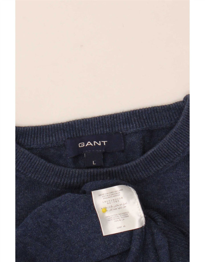Gant Uomo Maglione Girocollo Maglione Grande Cotone Blu Navy