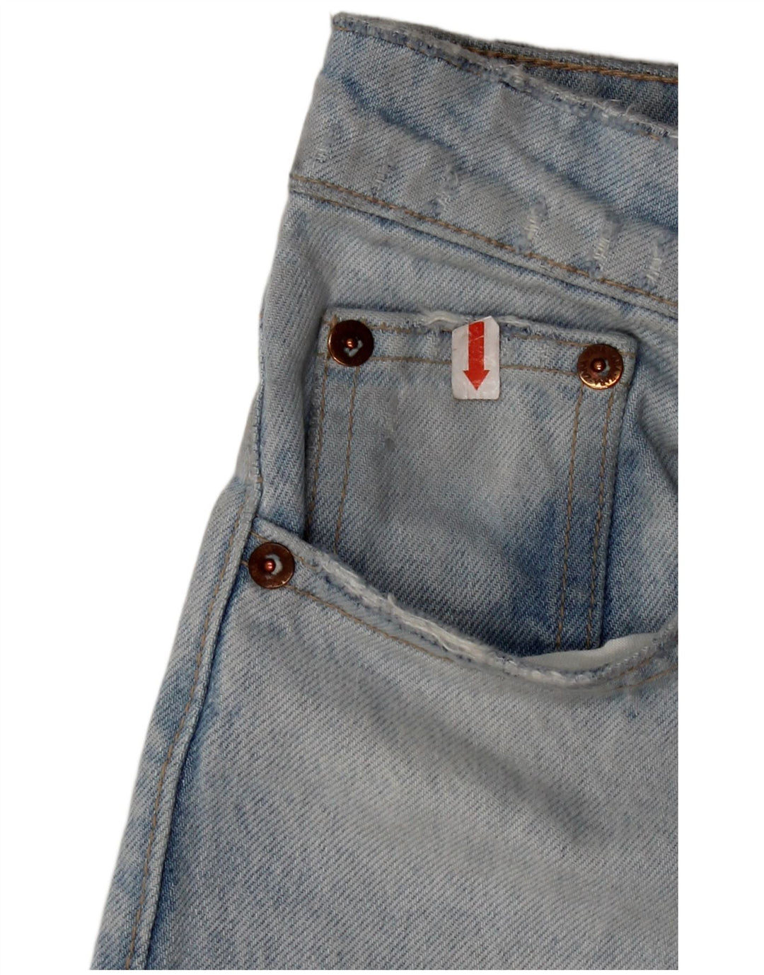 Jeans dritti da donna ZARA EU 34 2XS W24 L26 Cotone blu