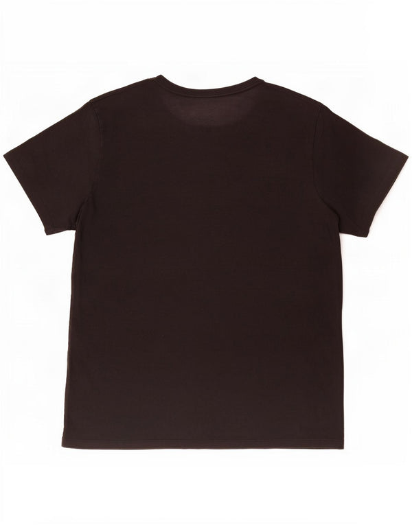 Hugo Boss Mens T-Shirt Top Large Black Cotton
