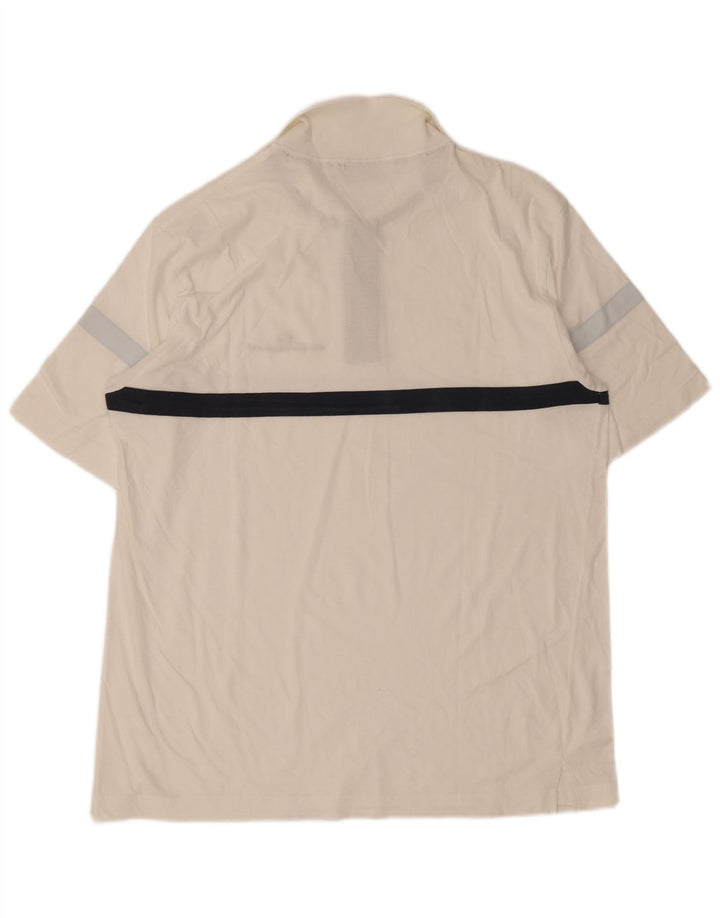 Polo da uomo Sergio Tacchini 2XL cotone color block bianco