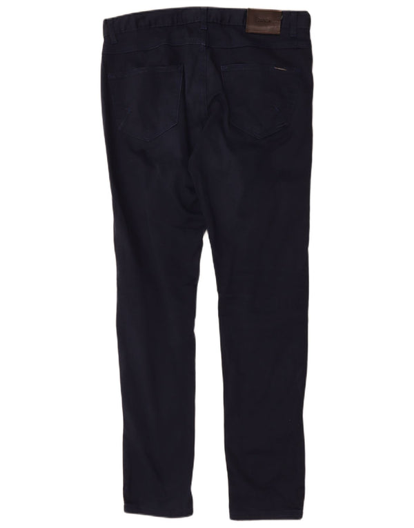 Pantaloni casual skinny da uomo Zara EU 42 Large W32 L30 Blu navy