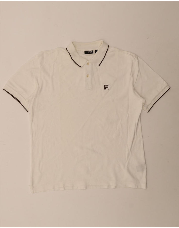 Polo da uomo FILA XL in cotone bianco