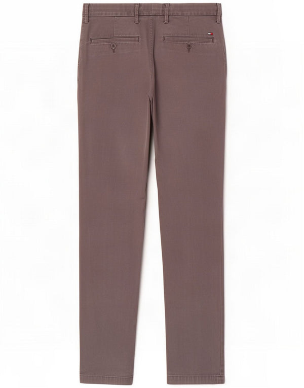 Tommy Hilfiger Mens Slim Chino Trousers W32 L32 Grey Cotton