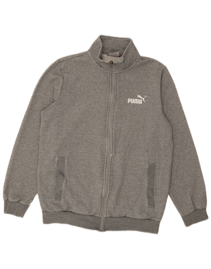Giacca da ginnastica da uomo Puma Small in cotone grigio