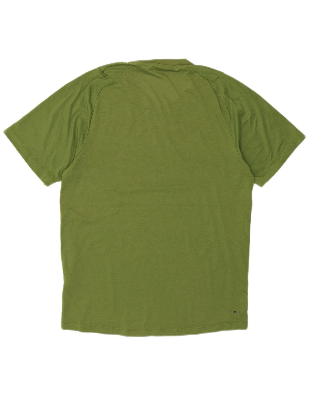 T-shirt Adidas Climalite da uomo piccola in cotone verde