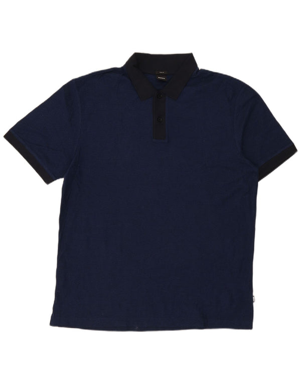 Polo da uomo slim fit Hugo Boss 2XL cotone blu navy