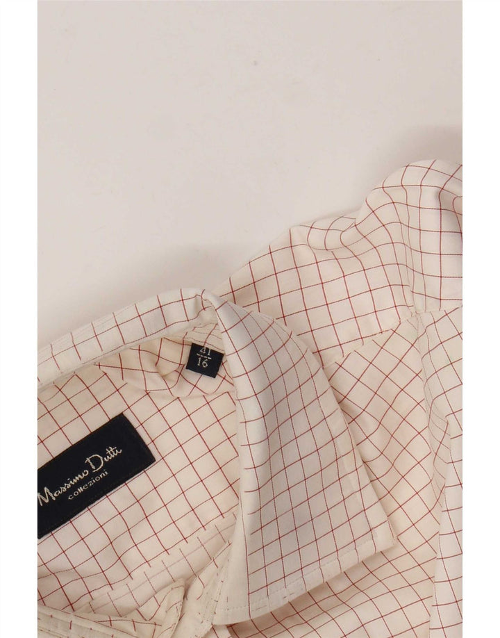 Massimo Dutti Camicia da uomo Taglia 41 16 Large White Check