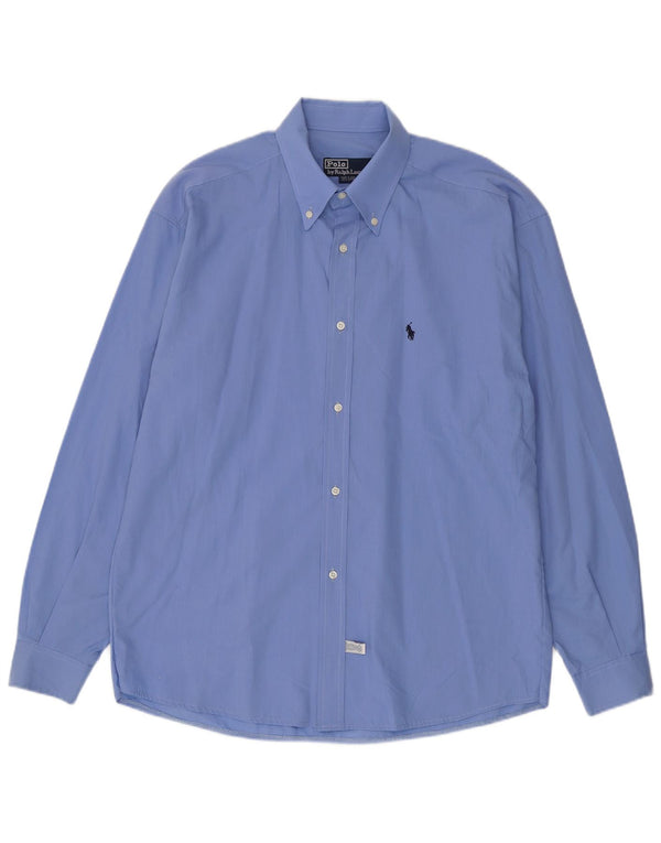 Polo Ralph Lauren Camicia da uomo Taglia 17 1/2 XL Cotone blu