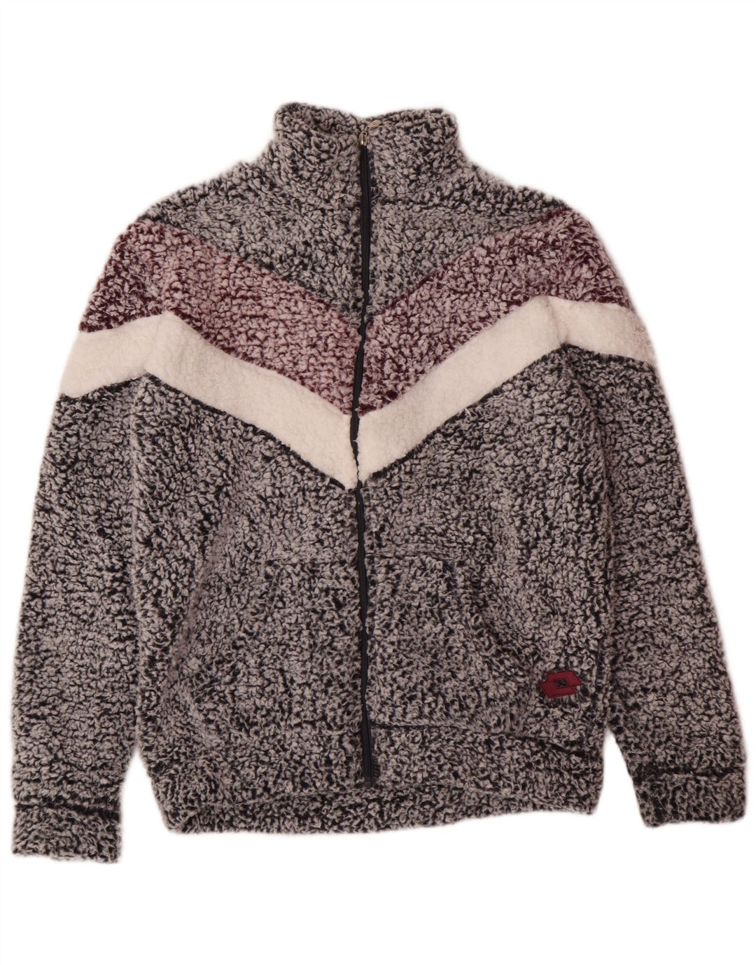 Giacca in pile da donna Lotto UK 18 XL Poliestere color block grigio