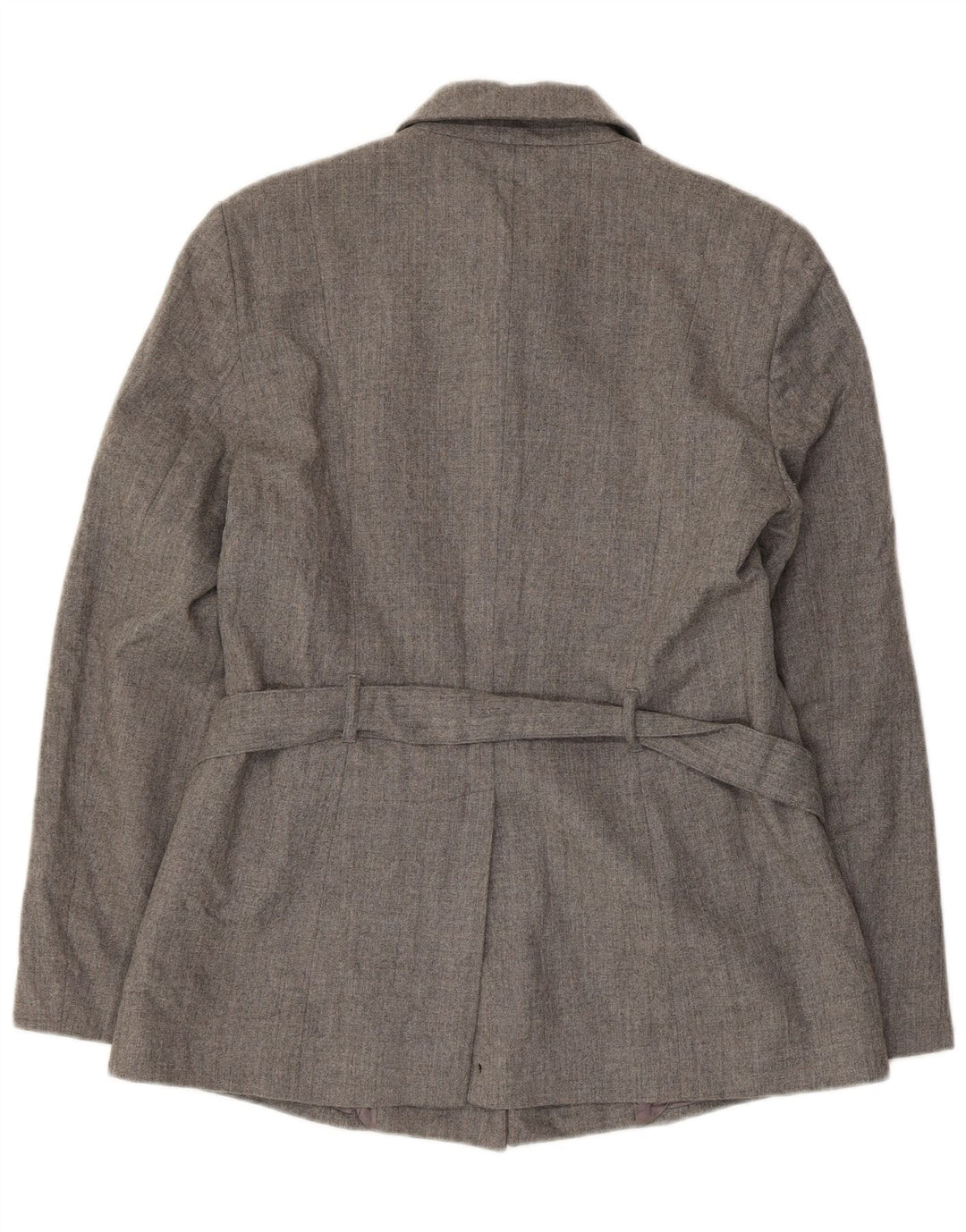 Giacca Blazer 5 Bottoni Donna Benetton IT 44 Lana Vergine Grigio Medio