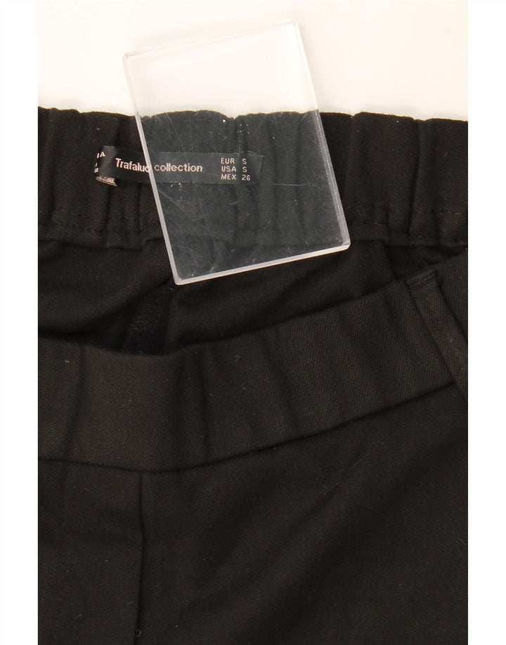 Pantaloni Capri dritti da donna ZARA piccoli W26 L22 color block nero