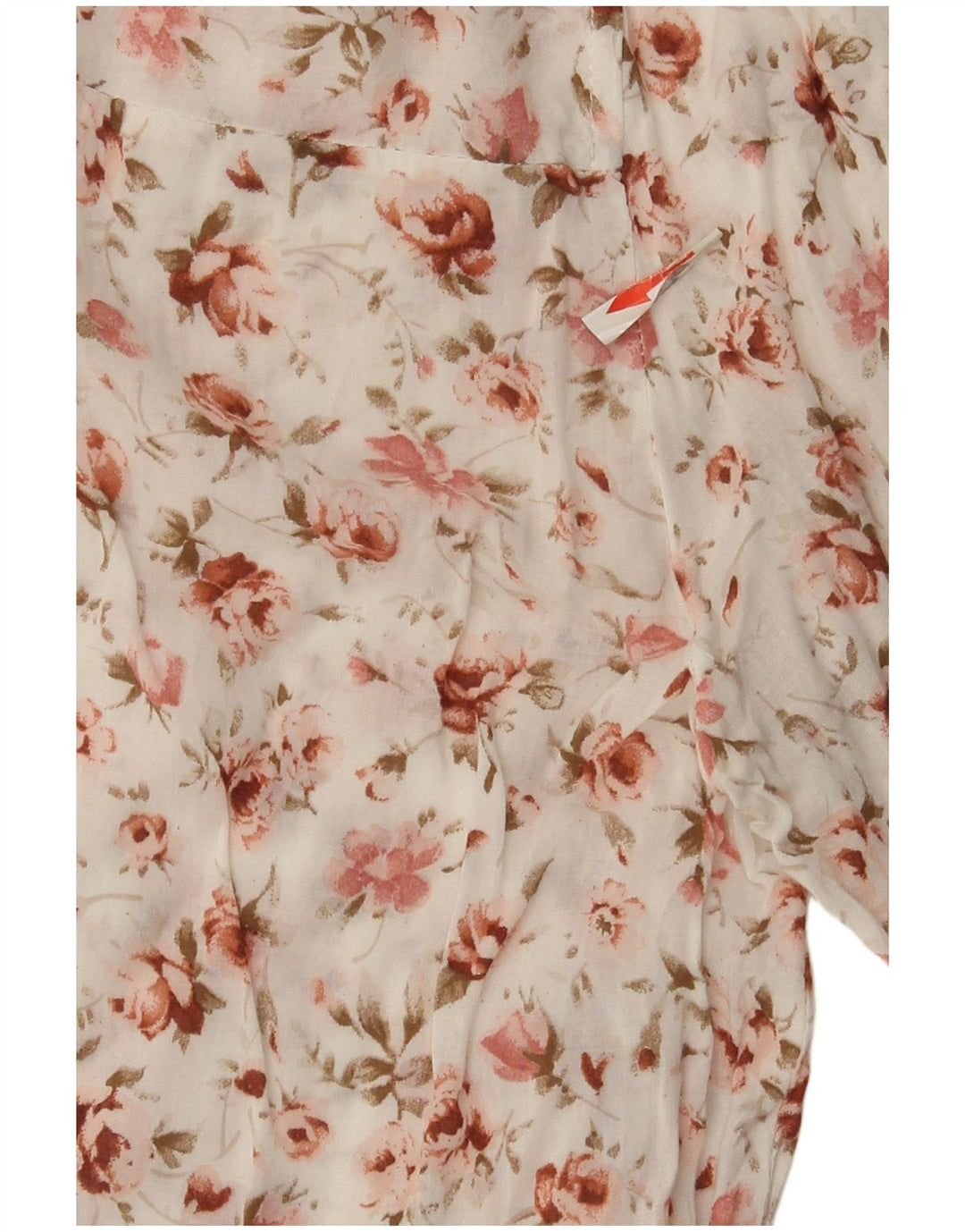 Top Zara da donna con maniche a 3/4, taglia UK 14, colore bianco medio floreale