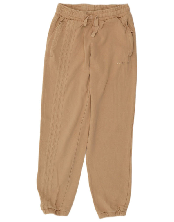 ADIDAS Womens Tracksuit Trousers Joggers UK 8 Small  Beige
