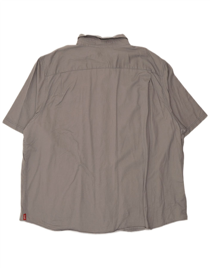 Camicia a maniche corte da uomo Wrangler 3XL cotone grigio