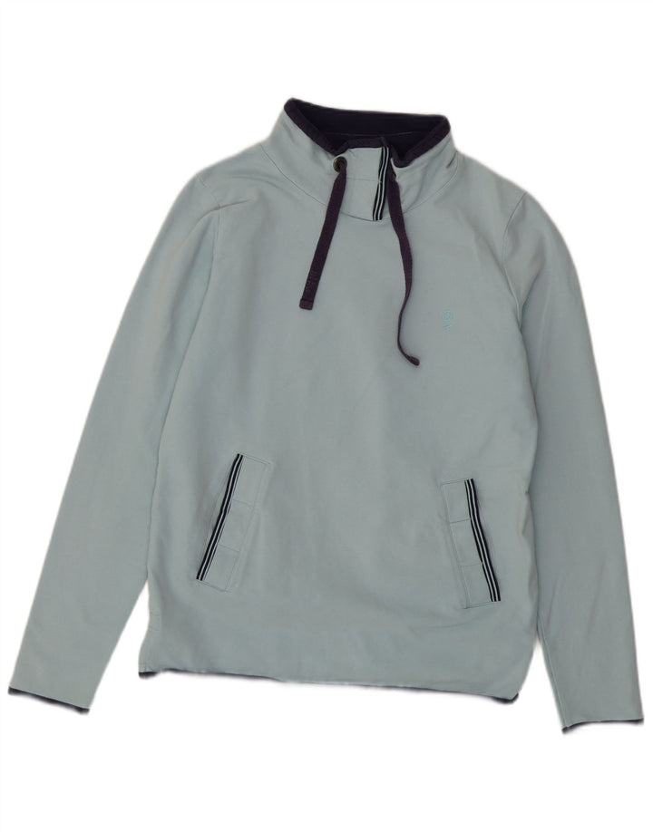 FAT FACE Felpa da donna Maglione UK 16 Grande cotone blu