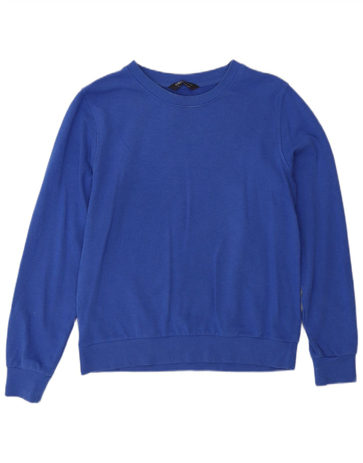 Felpa oversize da donna Marks & Spencer UK 10 piccola in cotone blu