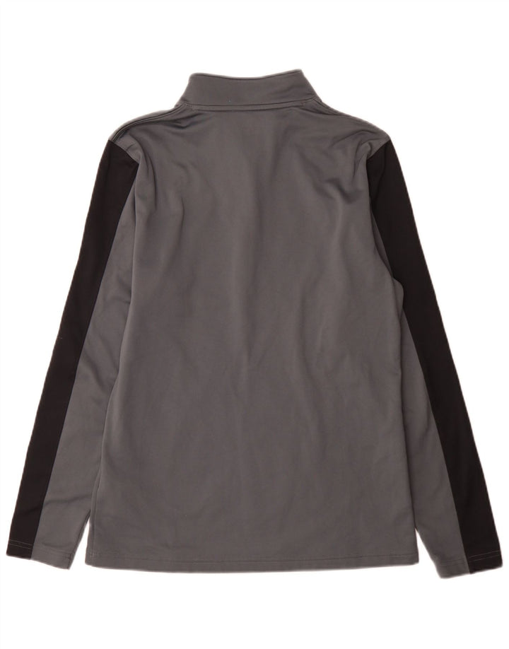 Under Armour da donna con zip e collo, vestibilità regolare, manica lunga, grigio medio, sportivo