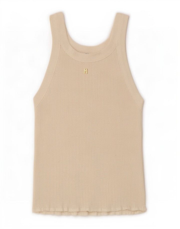 Canotta Donna Zara UK 8 Small Beige