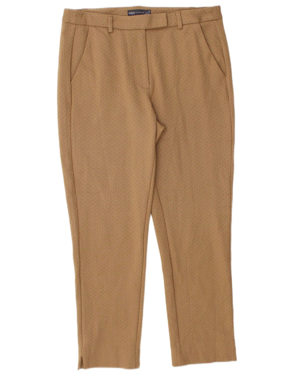 Pantaloni corti da donna Marks & Spencer UK 12 medi W32 L25 Beige maculato